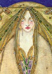 Miniature by Margaret Macdonald Mackintosh, ca.1900. Mixed media