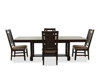 Transitional Five-Piece Table and Chair Set in Dark Brown | Mathis Brothers Furniture