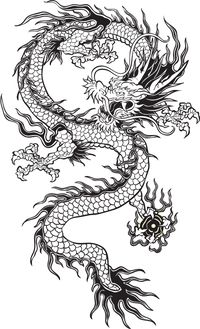 transparent chinese dragon tumblr black and white - Google Search