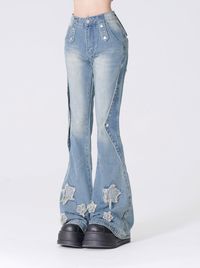 Washed Starflare Jeans – Belchic