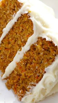 The BEST Carrot Cake Recipe ~ It's moist, perfectly-spiced, made with fresh carrots and a heavenly cream cheese frosting.