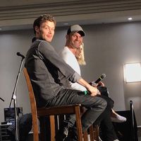 Joseph Morgan, Daniel Gillies and Claire Holt at #TVD/TO convention #TVDNashville on February 2018 in Nashville, Tennessee. 🇺🇸