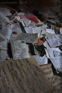 Mail in Attic of Abandoned Asylum in Belgium - So Sad ~ Blue