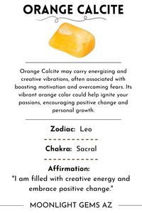 Ignite your creativity with Orange Calcite! Known for its vibrant energy, this crystal may boost motivation, spark joy, and inspire new ideas. Perfect for those seeking positivity and personal transformation. 🍊 #OrangeCalcite #CrystalHealing #CreativityBoost #PositiveEnergy #PersonalGrowth