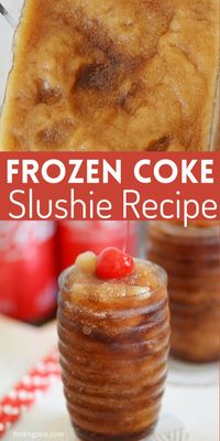 Need a refreshing summer drink? Try a Frozen Coke! Cool down with this frothy Coke slushie, made with just two ingredients. This delicious summer blender drink is perfect for hot days!