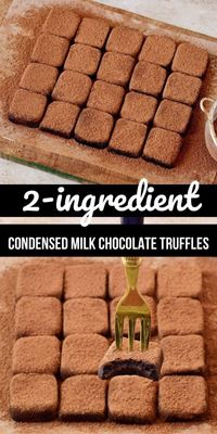 These 2-ingredient condensed milk truffles are rich and fudgy and 100% dairy-free. Using just vegan condensed milk and cocoa powder, you can make a decadent chocolate dessert (like vegan fudge!) with just minutes of hands-on prep!