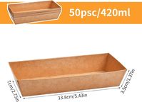 50 Stück Wasserdicht Pappschalen Braun, Einweggeschirr Snackschalen aus Papier, Essenstablett Servierschale aus Kraftpapier für Partys, Fingerfood Schälchen für Pommes Salat Sushi (13.8 X 7 X 3.5 cm) : Amazon.de: Küche, Haushalt & Wohnen