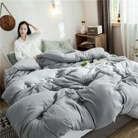 1 pc Solid Color Quilt Washable Cotton Winter Breathable Blanket for Bedding sets - 1