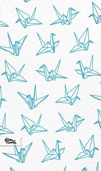 Orizuru Origami Crane Japanese Paper Bird Blue Seamless Line Pattern by Ekka Titova. Bright, White, Blue, Asian, illustration, art, artist, Renzuru, lovely, illustrator, wallpaper, wrapping, fold, vector, patterndesigher, patternartist, паттерн, бумажный, иллюстрация, иллюстратор, дизайн, художник, графика, оригами, журавлик, японский линейная графика, вектор, Титова Екка, дизайн паттерна на заказ