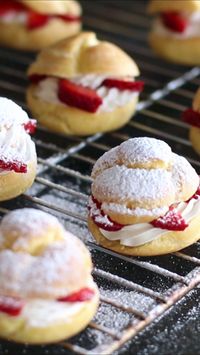 Strawberry and cream puffs guaranteed to please.