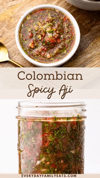 This zesty Colombian Aji is bursting with flavor, made with tomatoes, peppers, onions, and cilantro is a fantastic condiment to have on hand.