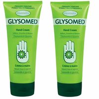 Glysomed Hand Cream locks in moisture to relieve and help prevent dry skin.  The triple-action formula of Glycerine, Silicone, and Chamomile provides indispensable care for rough and dry hands. This thick and nourishing cream restores moisture on dry hands, elbows and knees Glycerine hydrates and helps to restore the skin's moisture balance Rich in vitamins and chamomile to help soothe dry and irritated skin Silicone locks in moisture and helps to protect hands like an invisible glove Non-greasy