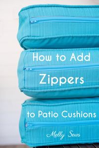 How to add a zipper to make a Cushion Cover with a Zipper - Melly Sews