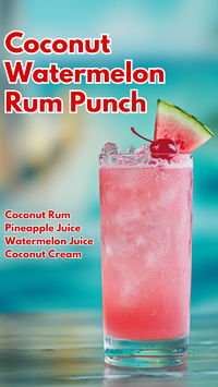 The Coconut Watermelon Rum Punch is a tropical and refreshing cocktail that combines the creamy richness of coconut rum and coconut cream with the fruity sweetness of pineapple and watermelon juices. Perfect for beachside lounging or warm summer days, this cocktail delivers a smooth, tropical escape in every sip. #coconutwatermelonrumpunch #watermeloncocktails