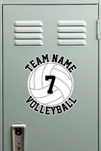 Make your own custom cut stickers for volleyball teams and players! You use them as bumper stickers or anywhere else, such as in the volleyball locker room or on team equipment. Just click to personalize the template, and type your own volleyball team name and player jersey number in the custom text boxes. Makes a fun team gift for volleyball players and fans at all levels of competition, from youth leagues to varsity high school and college volleyball teams.