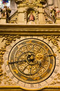 The astronomical clock in Saint Jean Cathedral, old town Vieux Lyon, France