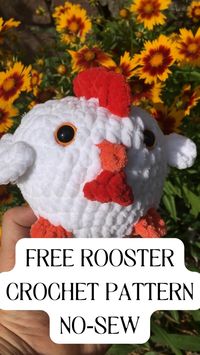 Are you looking for a crochet rooster pattern? This is a step-by-step no-sew FREE crochet pattern to make your own crochet rooster! This is an easy level crochet rooster pattern, yet engaging enough for seasoned crocheters. Try Ryder the Rooster amigurumi no-sew crochet rooster free pattern today!