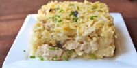 This chicken and rice casserole is quick and easy to put together and will remind you of your grandma's cooking.