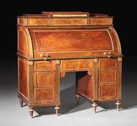 c1790 A Louis XVI gilt-bronze mounted mahogany roll-top desk attributed to Johann Gottlieb Frost, circa 1790 Estimate 40,000 — 80,000 EUR LOT SOLD. 37,500 EUR