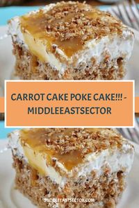 Carrot Cake Poke Cake is a light and creamy dessert sure to please the family! Serve this easy poke cake whenever you’re craving carrot cake filled with a luscious creamy cheesecake pudding and topped with whipped cream! This is a popular recipe when Easter rolls around! What is a Poke Cake? A poke…