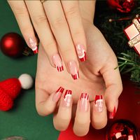 PRICES MAY VARY. 【Christmas Fake Nails】This christmas designs with funny faces Elements, which is very suitable for halloween modeling. 【24pcs Christmas Nail Set】Christmas False nails 24PCS set 12 different sizes.No matter the size of your Nails, You can choose a fake nail that fits your nails. And attend halloween party happily. 【Long Lasting】This false nail package with super hold Adhesive for durable wear, smudge-proof, waterproof, are safe on natural nails and removal is hassle free. Long lasting for 7+ days with perfect effect. 【Stick on Glue】You will get in 24pcs fake nails in a nice package with 1 small stick of glue. Glue for halloween nail, which is very strong glue. 【Ideal Gift】Featuring glossy surface and french design, these artificial nails are designed in square shaped nails