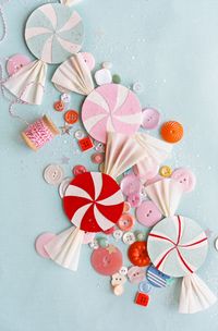 DIY:: Paper Peppermints and Candy Canes - Printable Pattern