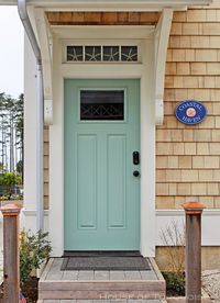 Front Door - Wythe Blue by Benjamin Moore | House of Turquoise: Coastal Haven - Seabrook, WA