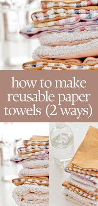 Using reusable paper towels aren't paper towels at all. They're an alternative to paper towles and made with fabric scraps that you likely alreday have in your home. Want to make your own reusable paper towels? Clcik through for the step by step guide.