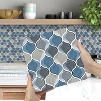 10 PCS Imitation Epoxy Tile Sticker Color Lantern Wall Sticker House Renovation Diy Self-adhesive Pvc Wallpaper Painting Kitchen Waterproof And Oilproof Wall Sticker 2023 - US $8.49