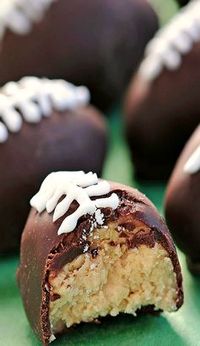 Chocolate Peanut Butter Footballs