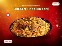 Chicken Tikka Biryani is a dish that will make you say “yes” to anything. Especially to more Chicken Tikka Biryani. It’s a dish that’s so addictive, you’ll want to eat it every day. Flavorful rice, hot sauce, and soft chicken combine to make this dish. This is a dish that will bring you joy.