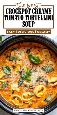 Transform tomato soup into a gourmet experience with Crockpot Creamy Tomato Tortellini Soup. This easy recipe combines a velvety tomato base with cheesy tortellini for a satisfying and indulgent meal. Perfect for a quick weeknight dinner or a cozy lunch, this soup will leave you craving seconds. Save this pin to elevate your soup game with minimal effort!