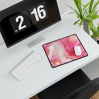 Hot Pink Marble Desk Mat, Computer Mousepad, Extra Large Desk Mat, Gaming Mouse Pad