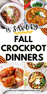 Warm up with these 15 savory fall crockpot dinners. These slow cooker recipes feature seasonal ingredients and hearty flavors, making them perfect for fall weeknights or weekend family meals.