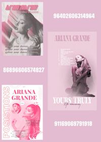 Ariana Grande poster decal id code bloxburg