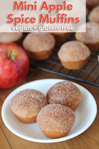 Filled with diced apples and warm fall spices, these mini easy vegan apple muffins are great for your kids' school snacks or for snacking on at home! They also happen to be gluten-free! #veganapplemuffins #veganmuffins #applemuffins #glutenfreemuffins #veganglutenfreemuffins via @delighfuladv