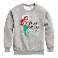 Disney - Free And Fearless - Toddler & Youth Crewneck Fleece Sweatshirt - Celebrate the essence of Disney's Disney with officially licensed apparel featuring unique designs crafted exclusively by Hybrid Apparel. Each piece brings beloved characters, iconic imagery, and memorable moments to life, offering Disney fans a one-of-a-kind way to showcase their passion.