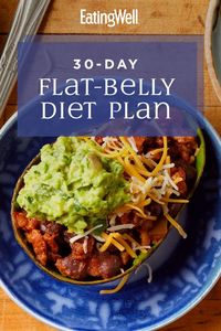 In addition to those research-backed flat-belly foods, this plan includes plenty of fiber and probiotic foods, like kefir and yogurt, that nourish your gut and help the good bacteria thrive. #mealplan #mealprep #healthymealplans #mealplanning #mealplanideas #healthyrecipes