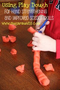 Using Play Dough to Strengthen Fine motor skills