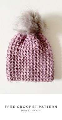 Annie’s Crochet Purple Hat 💝 #crochethats #freepattern #crochetlove #handmadefashion #DIYcrochet