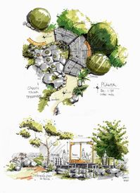 Conceptual sketch for wildlife passage in national park. Gmo.L.2020 #croquisguillo