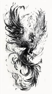 A phoenix tattoo symbolizes rebirth, resilience, and transformation. This mythical bird, rising from its ashes, represents the power to overcome adversity and emerge stronger. A phoenix tattoo is a powerful reminder of one's ability to rise above challenges, embrace change, and start anew with renewed strength and wisdom. Perfect for those on a journey of self-discovery, growth, and spiritual awakening.  ... daha fazla