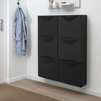 TRONES Shoe/storage cabinet, black, 201/2x71/8x153/8" - IKEA