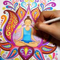 Lotus Meditation Coloring Page from Thaneeya McArdle's Follow Your Bliss Coloring Book