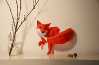 Paperwolf Little Fox sculpture from Etsy