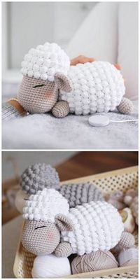 Sleeping Sheep Amigurumi Free Pattern – Amigurumi #crochetdolls #crochetbabydolls #dollamigurumi #crochettoys #amigurumifreepattern