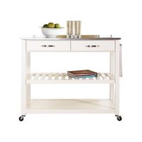 Crosley Kitchen Cart with Stainless Steel Top & Reviews | Wayfair