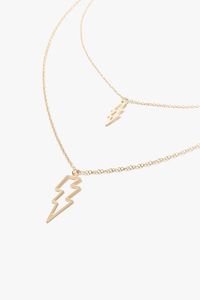 Lightning Pendant Necklace in Gold | Forever21 • A high-polish layered rolo chain necklace featuring cutout lightning strike pendants & a lobster-clasp closure.