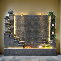 Made of Durable Cement, it can be used indoor and outdoor,LED spotlights bring a more wonderful atmosphere to the fountain. Your mood moves with the water of the fountain. You can sit in the yard, meditate and relax while listening to the sound of water.