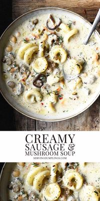 Creamy Sausage and Mushroom Soup